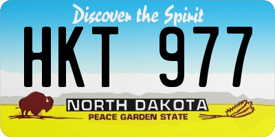 ND license plate HKT977