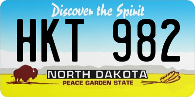 ND license plate HKT982