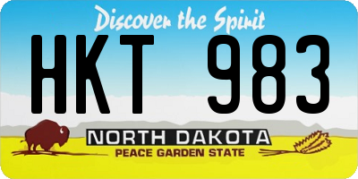 ND license plate HKT983