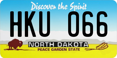 ND license plate HKU066