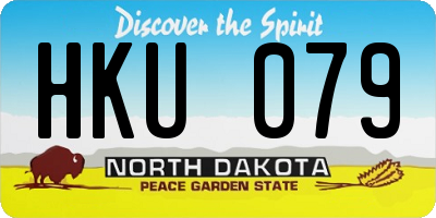 ND license plate HKU079