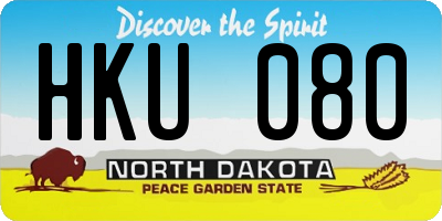 ND license plate HKU080