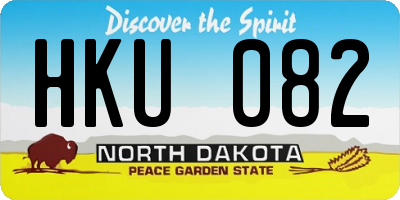 ND license plate HKU082