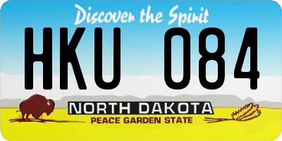 ND license plate HKU084