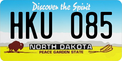 ND license plate HKU085