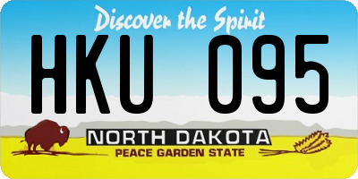 ND license plate HKU095