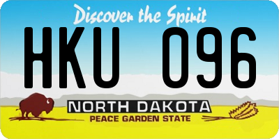 ND license plate HKU096