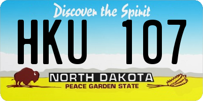 ND license plate HKU107