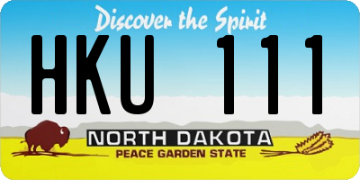 ND license plate HKU111