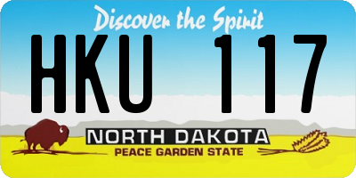 ND license plate HKU117