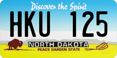 ND license plate HKU125