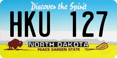 ND license plate HKU127