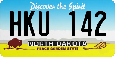 ND license plate HKU142