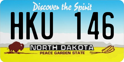 ND license plate HKU146