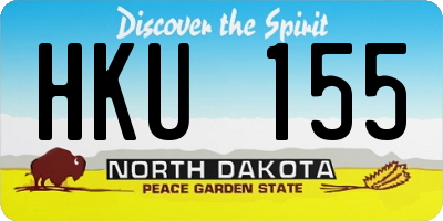 ND license plate HKU155