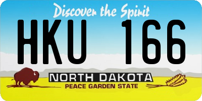 ND license plate HKU166