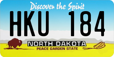 ND license plate HKU184