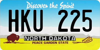 ND license plate HKU225