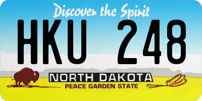 ND license plate HKU248