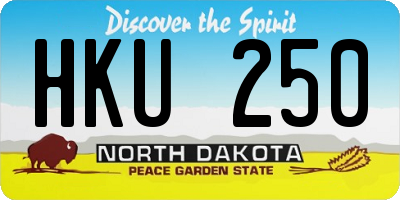 ND license plate HKU250