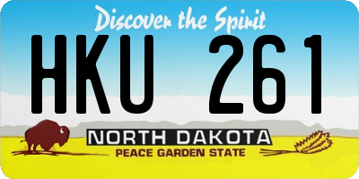 ND license plate HKU261