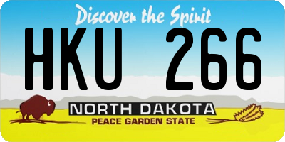 ND license plate HKU266