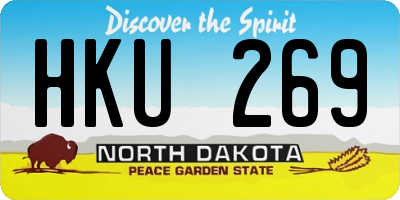 ND license plate HKU269