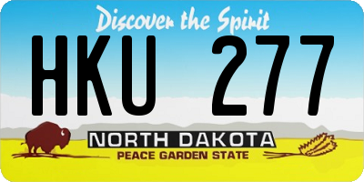 ND license plate HKU277