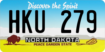 ND license plate HKU279