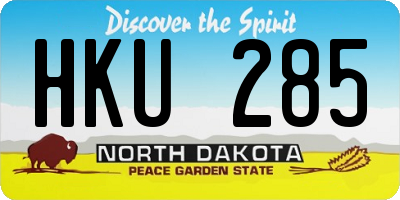 ND license plate HKU285