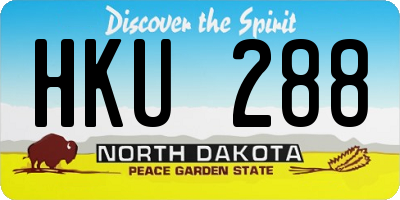 ND license plate HKU288