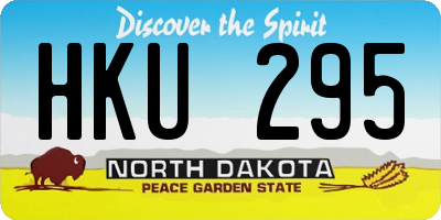 ND license plate HKU295