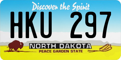 ND license plate HKU297