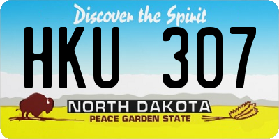 ND license plate HKU307