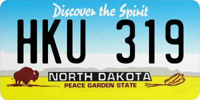 ND license plate HKU319