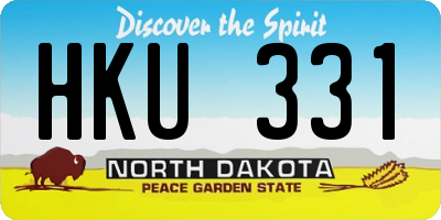 ND license plate HKU331
