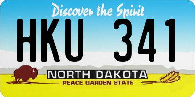 ND license plate HKU341