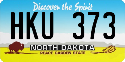 ND license plate HKU373