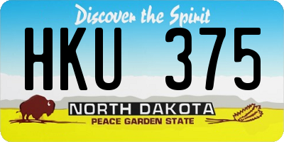 ND license plate HKU375