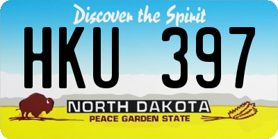 ND license plate HKU397