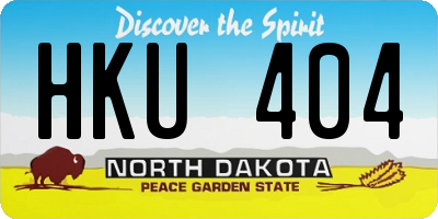 ND license plate HKU404
