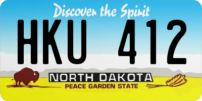 ND license plate HKU412