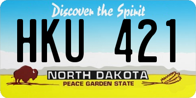 ND license plate HKU421