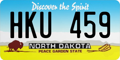 ND license plate HKU459