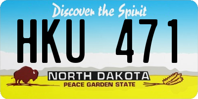 ND license plate HKU471
