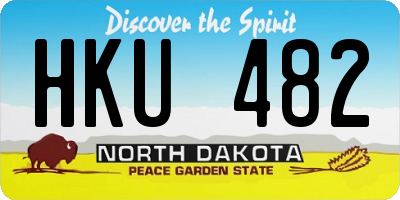 ND license plate HKU482