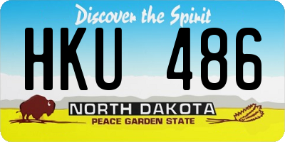 ND license plate HKU486
