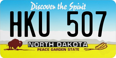 ND license plate HKU507