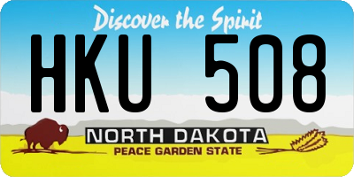 ND license plate HKU508