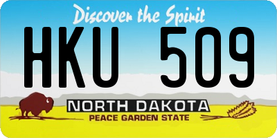 ND license plate HKU509